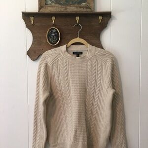 Banana Republic cable knit merino blend sweater